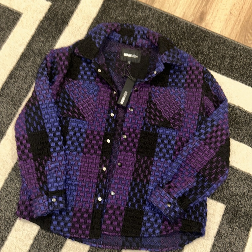 Mens tweed shacket